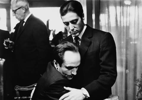 Michael Corleone's (Al Pacino) transformation is the film's main arc - Credit: Corbis Historical/John Springer Collection