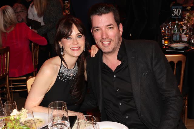 <p>Jesse Grant/Getty Images</p> Zooey Deschanel and Jonathan Scott