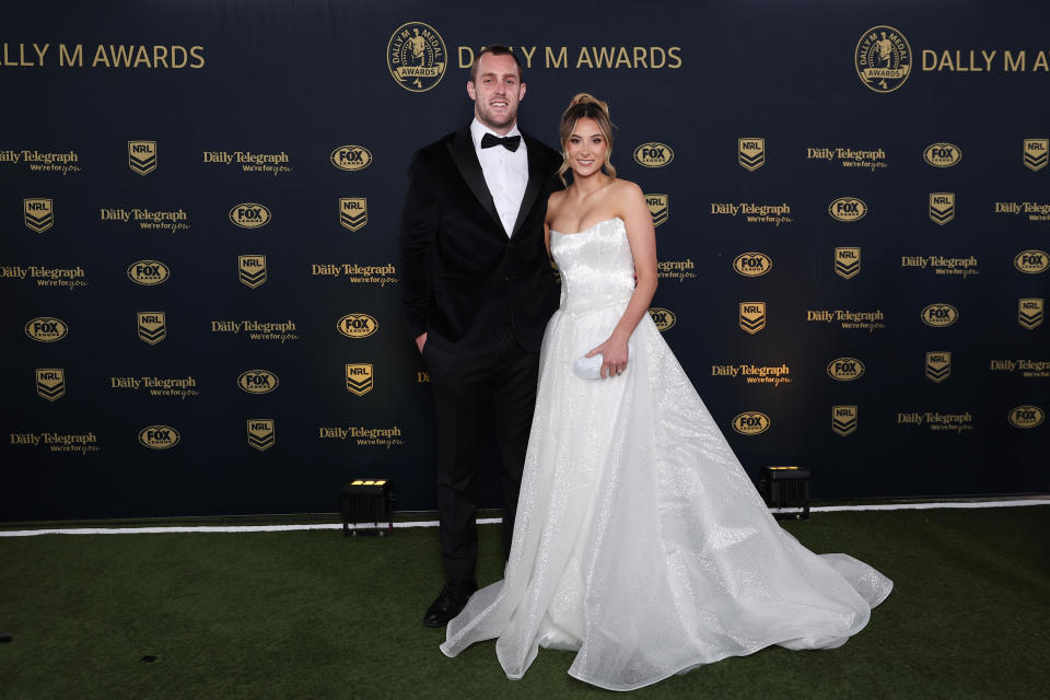 Isaah Yeo and partner Ashleigh Camenzuli at the Dally M.