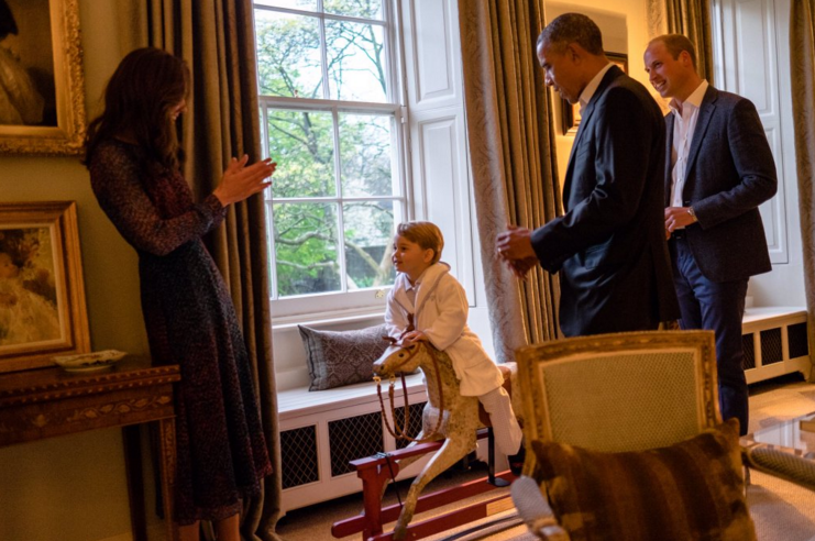 Back stateside at the White House Correspondents’ Dinner, President Obama joked that the toddler’s outfit was another sign he’s on his way out of office. “Last week, Prince George showed up to our meeting in his bathrobe,“ the president deadpanned. “That was a slap in the face. A clear breach of protocol.” (Photo: Instagram)