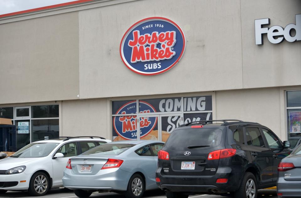 The Jersey Mike's restaurant in Westborough, shortly before its opening in 2022