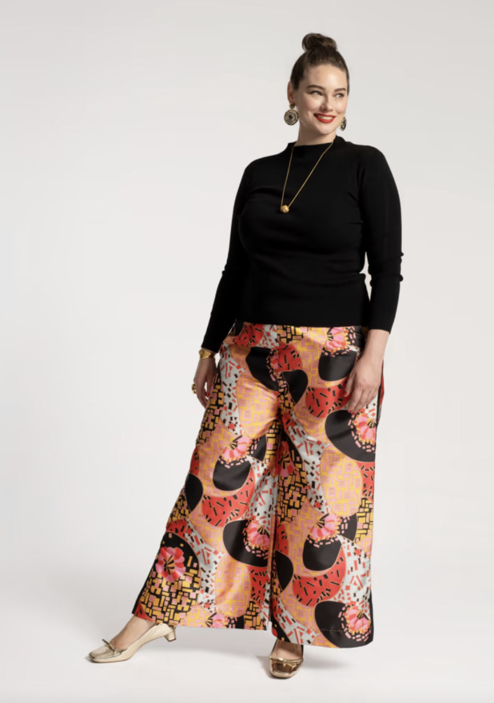 Frances Valentine Palazzo Pant Abstract Print