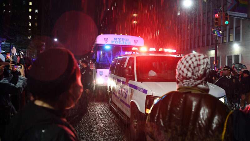 NYPD at a pro-palestine campus protest