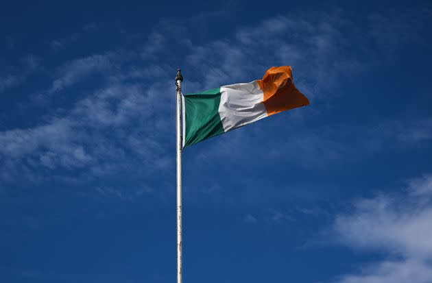 The Irish tricolour.