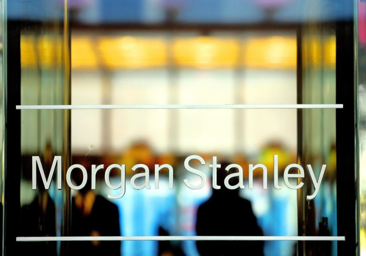 The Morgan Stanley sign is seen at their world headquarters December 19, 2007 in New York City.