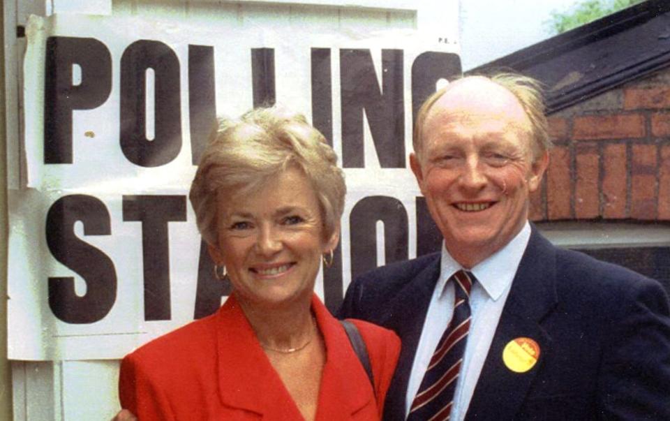 Glenys Kinnock with her husband Neil, the former Labour leader