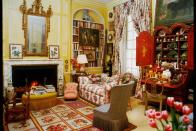 <p>Inspired by Nancy Lancaster's famous drawing room in London, not to mention the English country look popularized by his friend designer John Fowler, New York decorator Mario Buatta chose this sunny shade for his own living room, where it served as crisp foil for his collections, from books to dog paintings and more.</p>