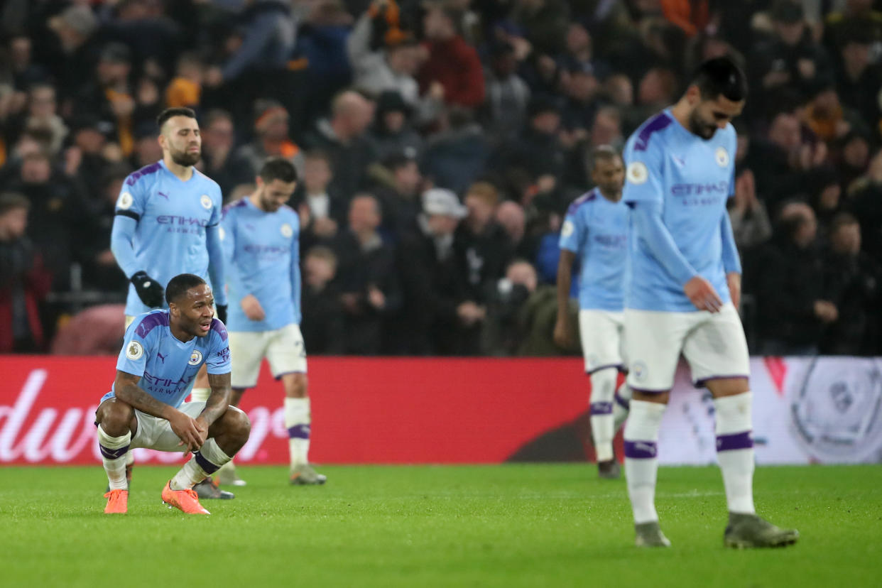 Manchester City is falling well short of the standard it's set for itself this season. (Photo by Marc Atkins/Getty Images)