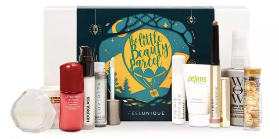 <p>With a bunch of mini treats from the likes of Zelens, Cover FX and Hourglass, this beauty box is a must-have gift. </p><p><a rel="nofollow noopener" href="https://www.feelunique.com/p/The-Unique-Boutique-Luxe-Edit" target="_blank" data-ylk="slk:buy now;elm:context_link;itc:0;sec:content-canvas" class="link ">buy now</a></p>