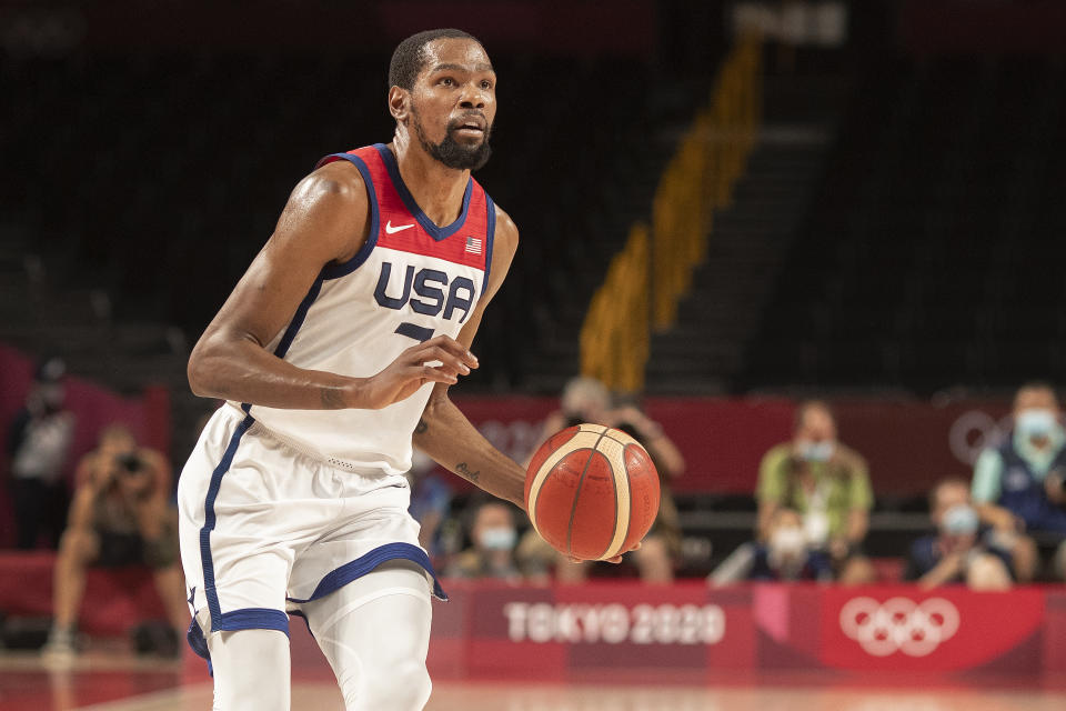 Kevin Durant在東京奧運表現不俗。（Photo by Tim Clayton/Corbis via Getty Images）