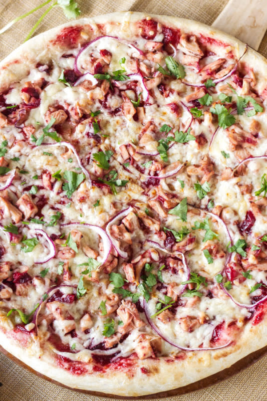 <p>Recipe Runner</p><p>Use up that leftover Thanksgiving turkey and cranberry sauce in this amazing BBQ pizza! </p><p><strong>Get the recipe: <a href="https://reciperunner.com/turkey-cranberry-bbq-sauce-pizza/" rel="nofollow noopener" target="_blank" data-ylk="slk:Turkey and Cranberry BBQ Sauce Pizza;elm:context_link;itc:0;sec:content-canvas" class="link rapid-noclick-resp">Turkey and Cranberry BBQ Sauce Pizza</a></strong></p><p><strong>Related: 15 <a href="https://parade.com/897185/felicialim/15-drool-worthy-pizza-recipes-to-die-for/" rel="nofollow noopener" target="_blank" data-ylk="slk:Drool-Worthy Pizza Recipes to Die For;elm:context_link;itc:0;sec:content-canvas" class="link rapid-noclick-resp">Drool-Worthy Pizza Recipes to Die For</a></strong></p>