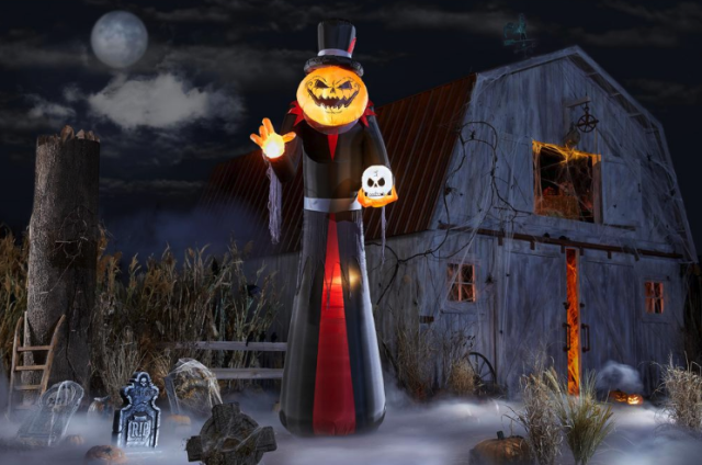 Home Accents Holiday 20 in. / 12 in. / 9 in. Lighted Jack-O