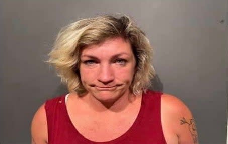 Erin Garcia, 44, was arrested on Thursday by Placentia Police after dragging her 8-year-old with her car when the child tried to stop her from allegedly driving drunk (Placentia Police Department)