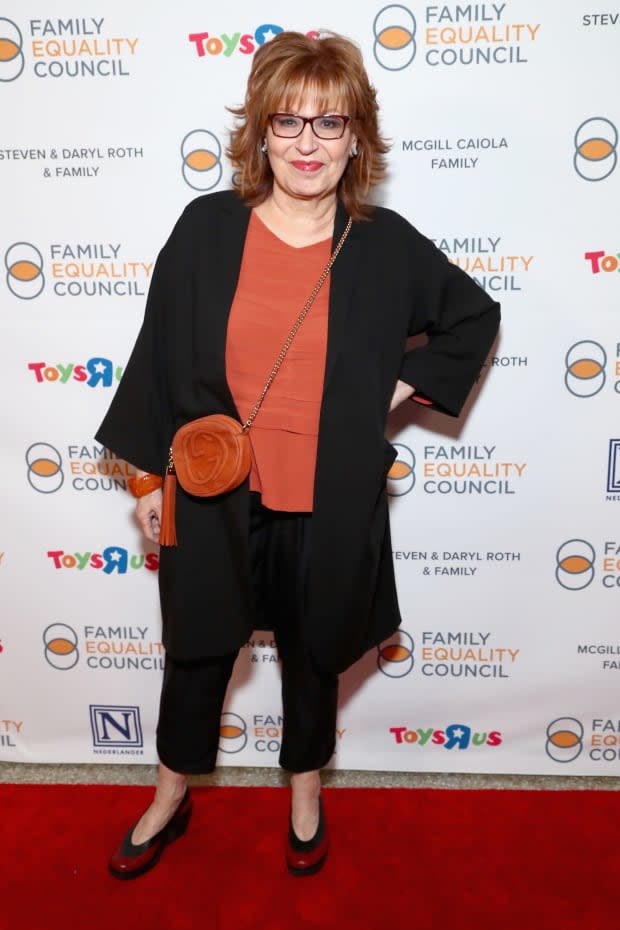 NEW YORK, NY - MAY 08: Joy Behar at Family Equality Council's "Night at the Pier" at Pier 60 on May 8, 2017 in New York City. (Photo by Astrid Stawiarz/Getty Images for Family Equality Council)<p><a href="https://www.gettyimages.com/detail/680492842" rel="nofollow noopener" target="_blank" data-ylk="slk:Astrid Stawiarz/Getty Images;elm:context_link;itc:0;sec:content-canvas" class="link ">Astrid Stawiarz/Getty Images</a></p>