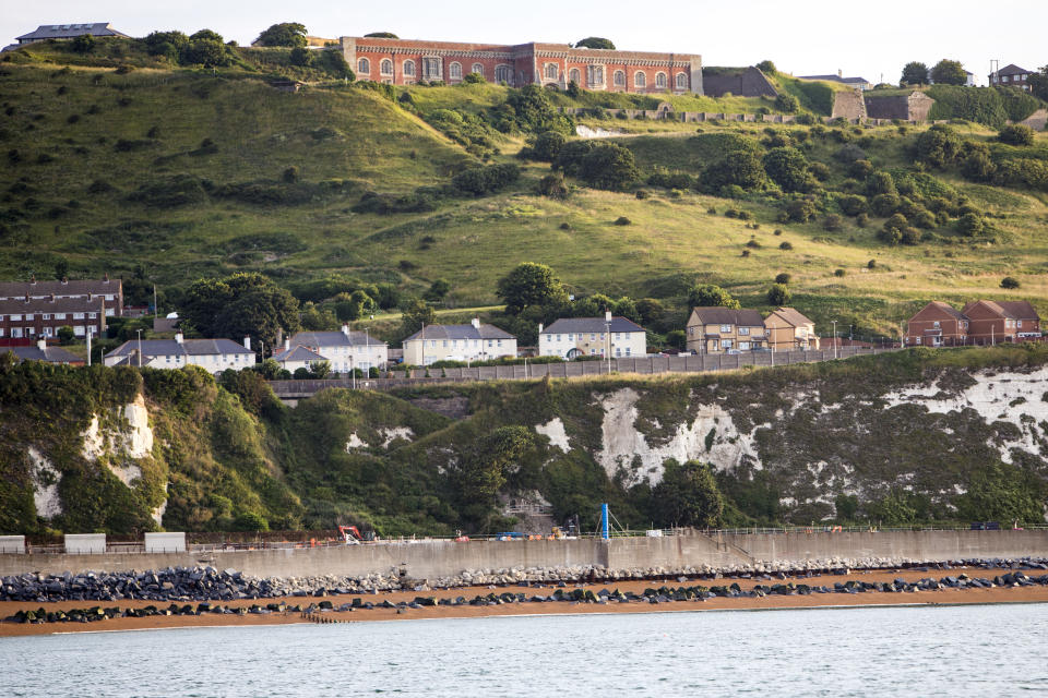 The village of Aycliffe with Shakespeare beach at the bottom. (Getty)