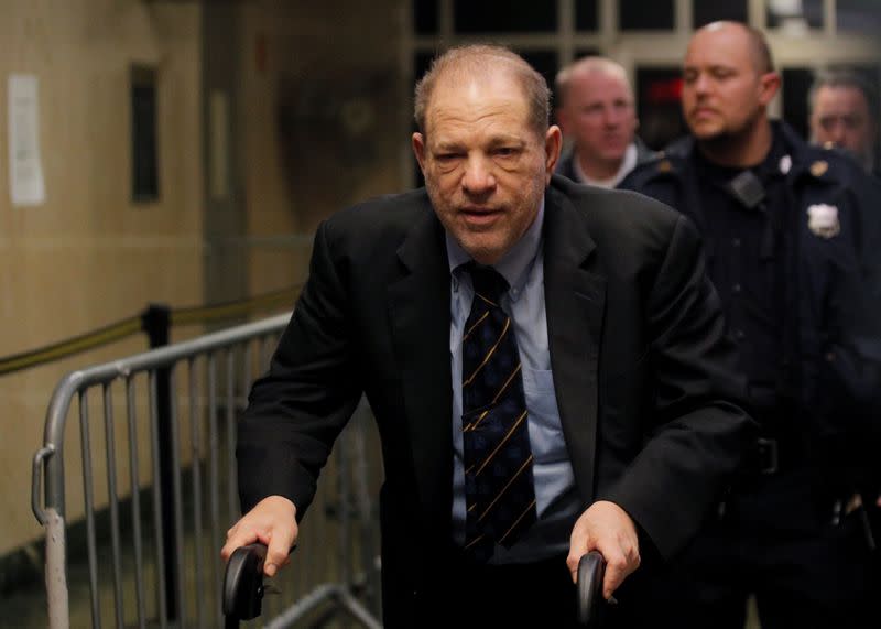 Film producer Harvey Weinstein departs his sexual assault trial at New York Criminal Court in the Manhattan borough of New York