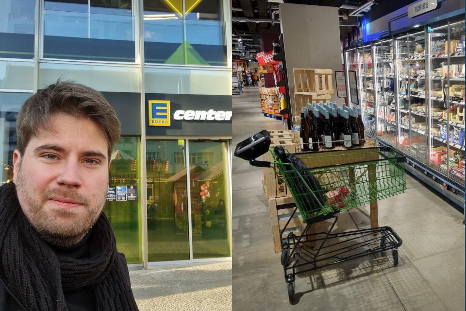 In 134 Filialen gibt es den smarten Einkaufswagen von Edeka. - Copyright: Business Insider