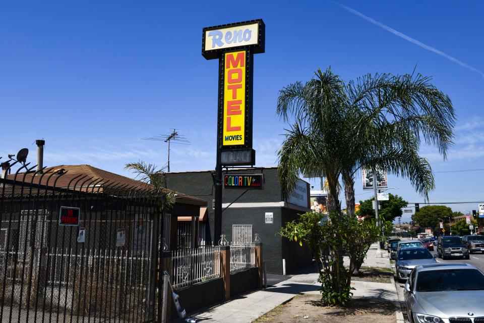 According to a 2018 annual report from the U.S. Department of Housing and Urban Development, roughly 553,000 people experienced homelessness on any given night last year. Los Angeles County is just one of several areas across the country that, with the help of nonprofit organizations and developers, has begun renovating or leasing motel rooms as a way to uplift its homeless population. The Reno Motel in Los Angeles is one of these.