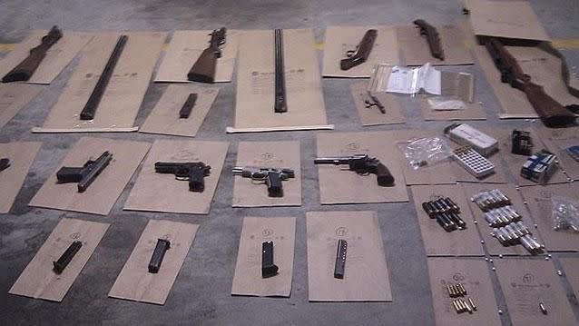 Guns seized in raids. Source: NSW Police. Source: NSW Police