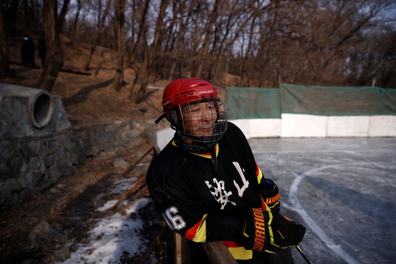 The Wider Image: On a frozen pond far from the Olympics, meet China's ice hockey veterans