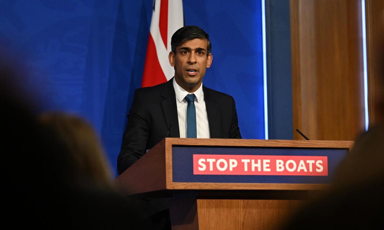 <span>Rishi Sunak may be told by his party members to take tougher action on human rights law.</span><span>Photograph: Leon Neal/PA</span>