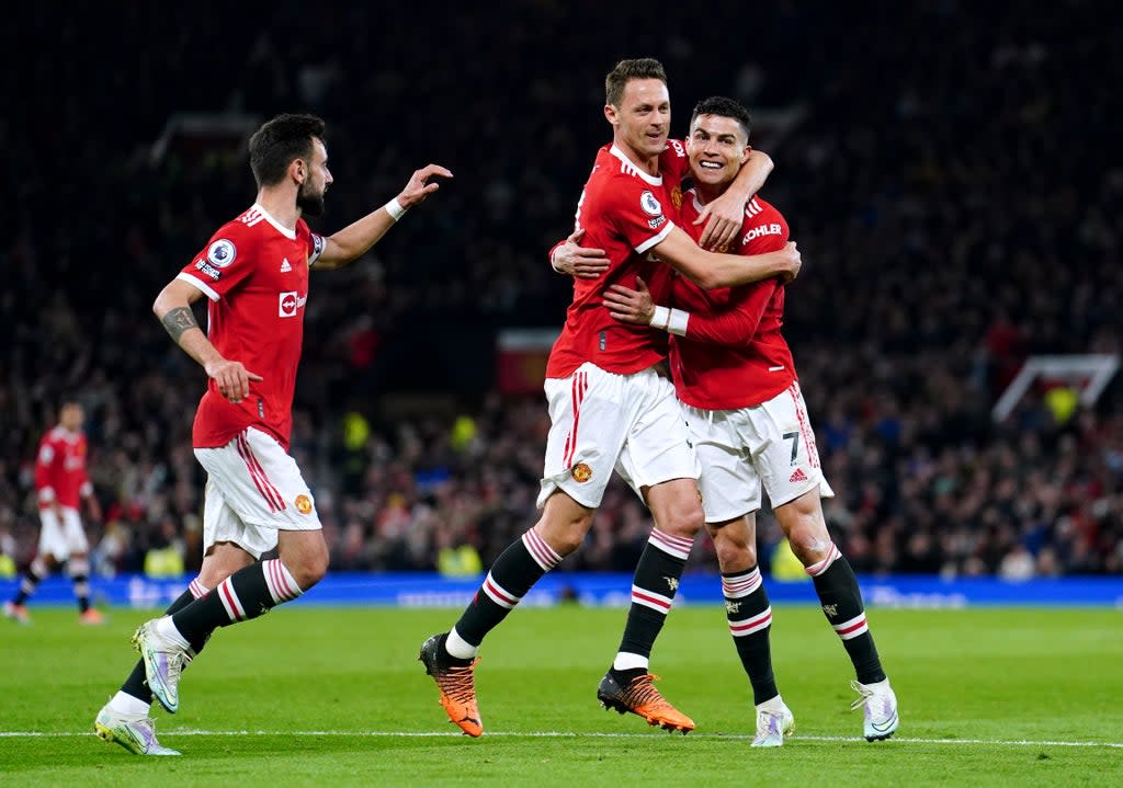 Cristiano Ronaldo (right) rescued a point for Manchester United (Martin Rickett/PA) (PA Wire)