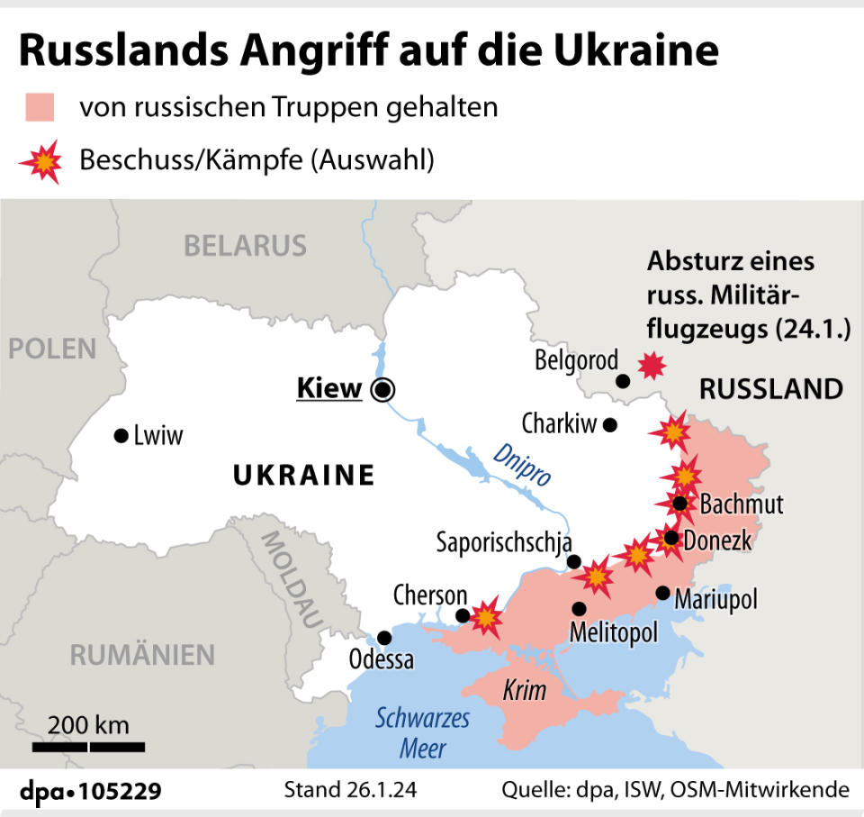 Russlands Angriff auf die Ukraine (Grafik: dpa/Massow/Reschke/Bökelmann)