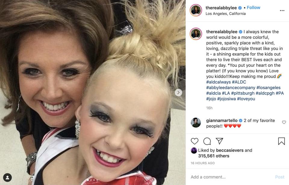 jojo siwa abby lee miller