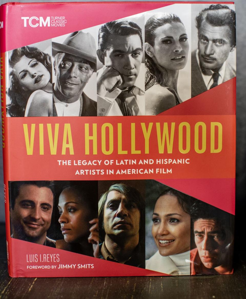 Book cover of "Viva Hollywood" features publicity shots of film stars.