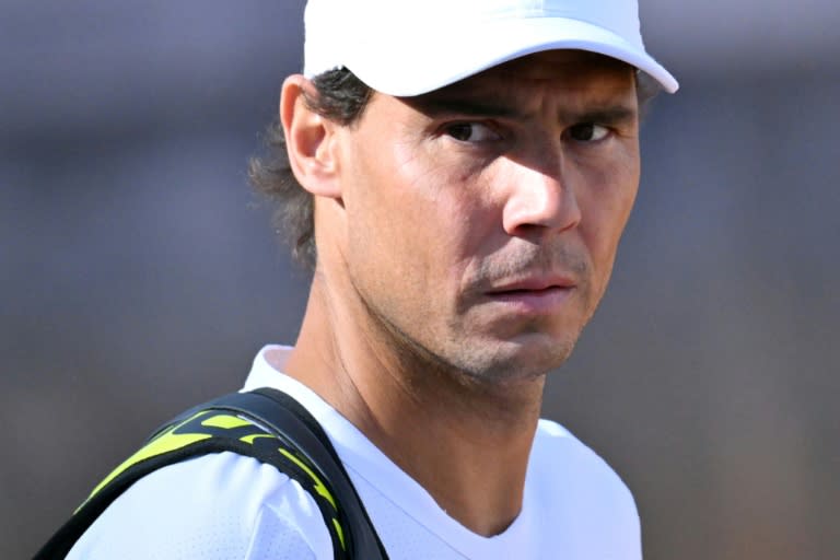 El tenista español Rafael Nadal, durante un entrenamiento preparatorio del Masters 1000 de Roma, el 6 de mayo de 2024 en la capital italiana (Andreas Solaro)