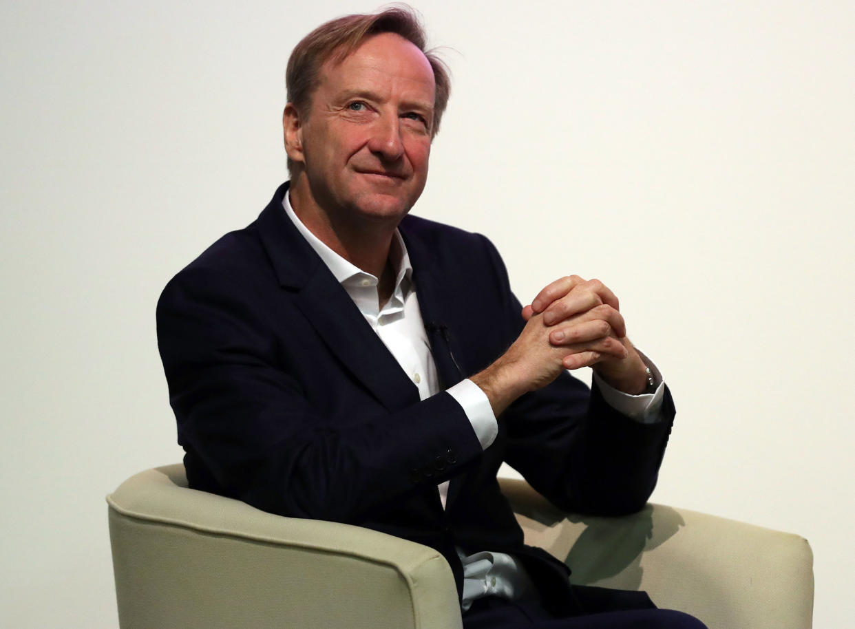 Alex Younger at a talk at University of St Andrews in Scotland on Dec. 3, 2018.