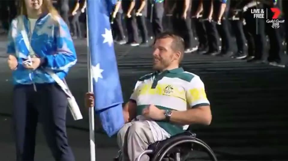 Viewers were hoping to see flag-bearer Kurt Fearnley and the other Games athletes. Source: Channel7