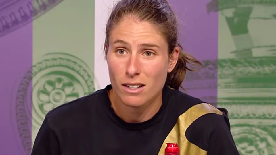 Johanna Konta slammed the journo over the 'patronising' question. Image: Wimbledon