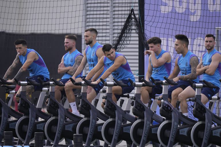 Entrenamiento de la selección Argentina luego del triunfo frente a paises Bajos