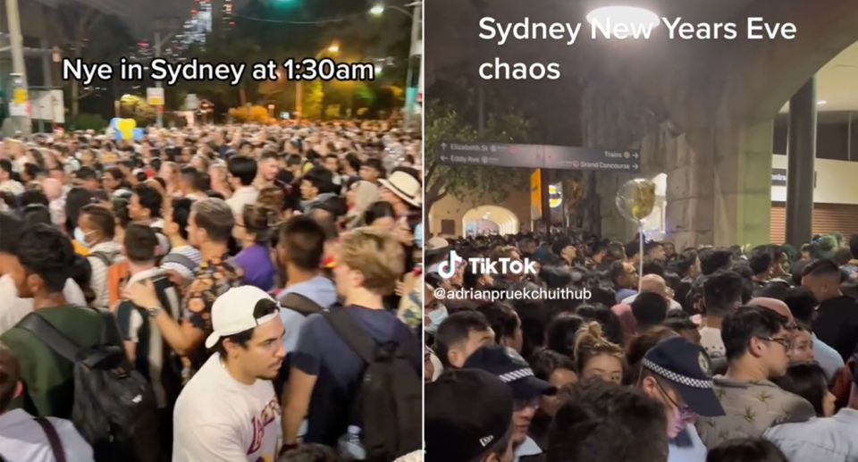 Revellers weren't going anywhere in a hurry as hundreds of thousands of people packed the city. Source: TikTok