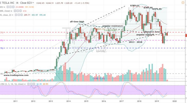 Tesla Stock Monthly Chart