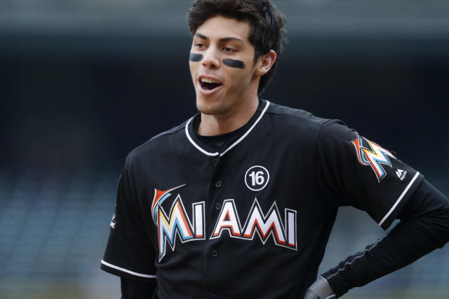 Miami Marlins on X: .@ChristianYelich meets his mini-me:   / X