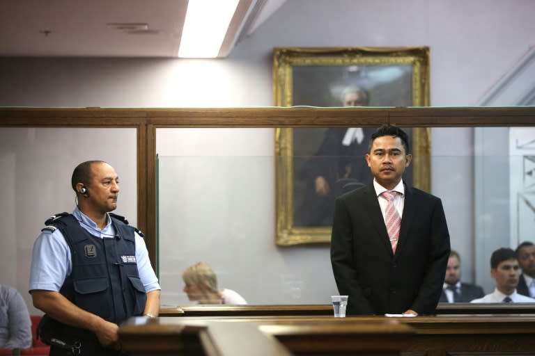 Former Malaysian diplomat Mohammed Rizalman bin Ismail stands in the dock as he pleads guilty in Wellington on November 30, 2015, to the indecent assault of a New Zealand woman