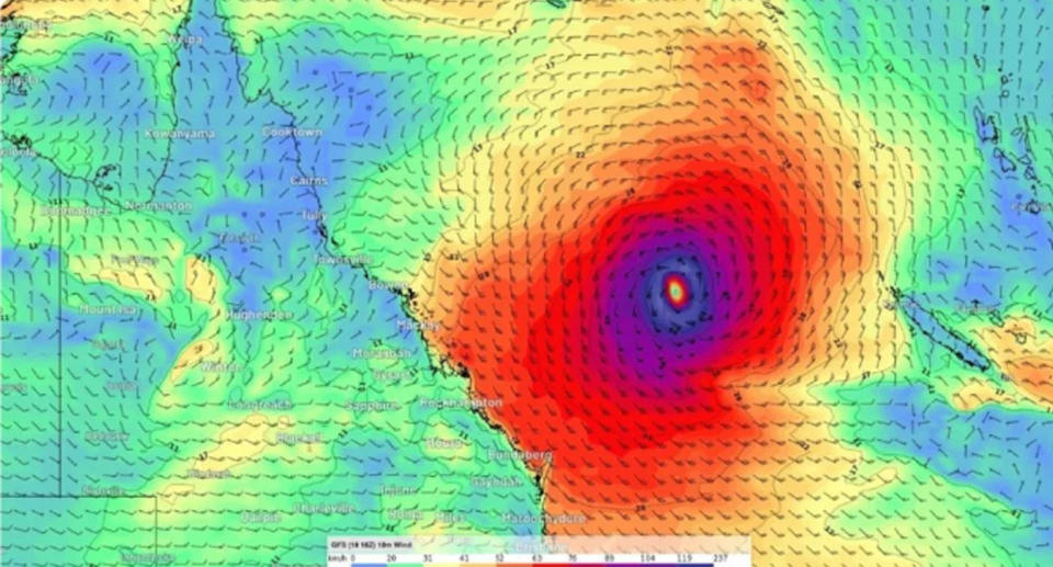 Tropical Cyclone could make severe impact south of Cairns next week. Picture: Weatherzone
