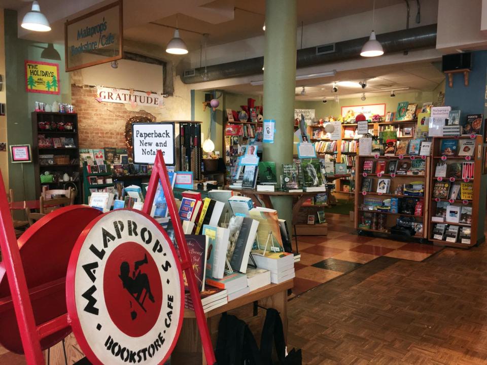 <p>“The Paris of the South” wouldn’t be “The Paris of the South” without a <a rel="nofollow noopener" href="http://www.malaprops.com/" target="_blank" data-ylk="slk:first-rate bookstore" class="link ">first-rate bookstore</a>. Located in the heart of downtown Asheville, Malaprop’s Bookstore & Café stands at the vanguard of literary culture. Established in 1982 by Emoke B’Racz, a political exile from Hungary, the store publishes its own newsletter, produces its own podcast, and frequently hosts book signings, author readings, and book clubs. In Malaprops, one of the South’s most literary cities has found its reflection.</p>