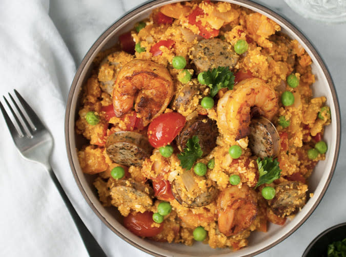 One-Pot Cauliflower Rice Paella