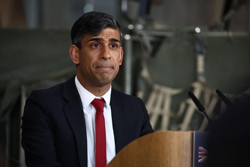 Rishi Sunak’s Conservative Party is suffering heavy losses at Thursday’s local elections (Henry Nicholls/PA) (PA Wire)