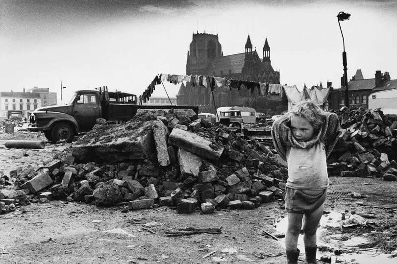 The slum clearances saw large swathes of inner-city Salford and Manchester demolished in the post-war years -Credit:Shirley Baker