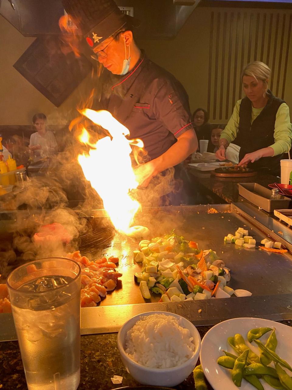 Chefs put on quite a show for hibachi at Asuka.