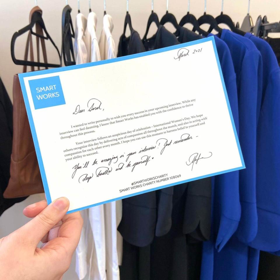 Meghan sent personalised letters to some of the clients at Smart Works. (Smart Works)