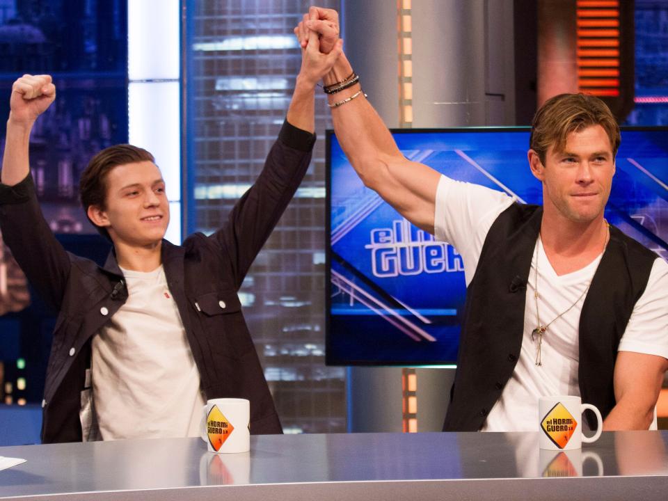 tom holland chris hemsworth