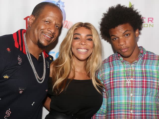 <p>Bruce Glikas/Bruce Glikas/Getty</p> Kevin Hunter, Wendy Williams and Kevin Hunter Jr. at a celebration for The Hunter Foundation Charity on July 11, 2017 in New York City.