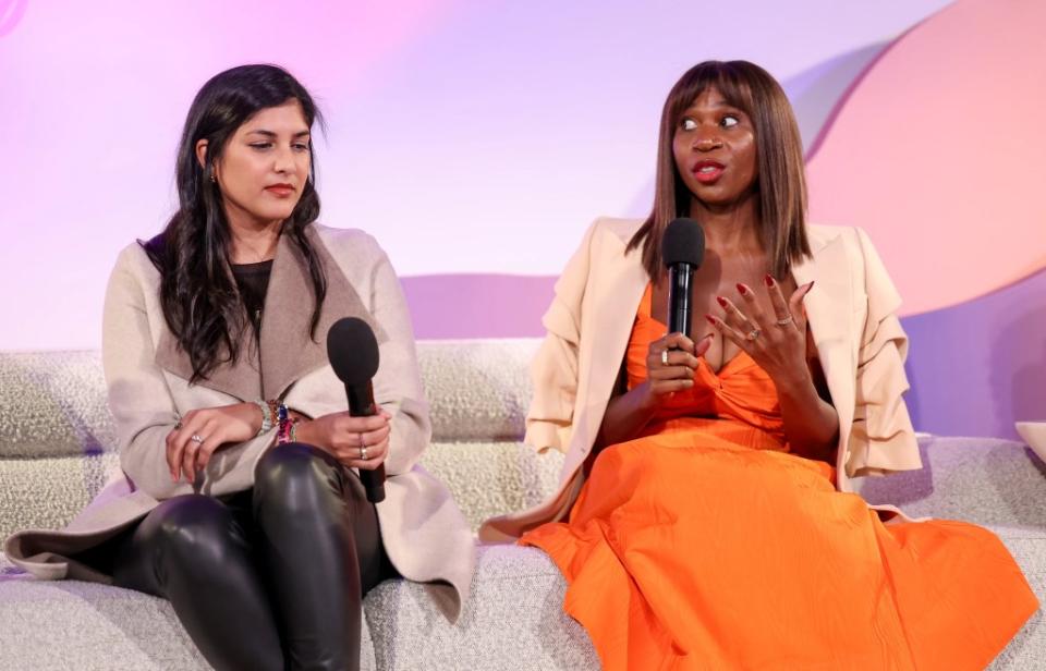 (L-R) Christine D'Souza Gelb and Janine Nabers at The Wrap's Power Women Summit, Maybourne Hotel, Beverly Hills, California on Dec 5, 2023.