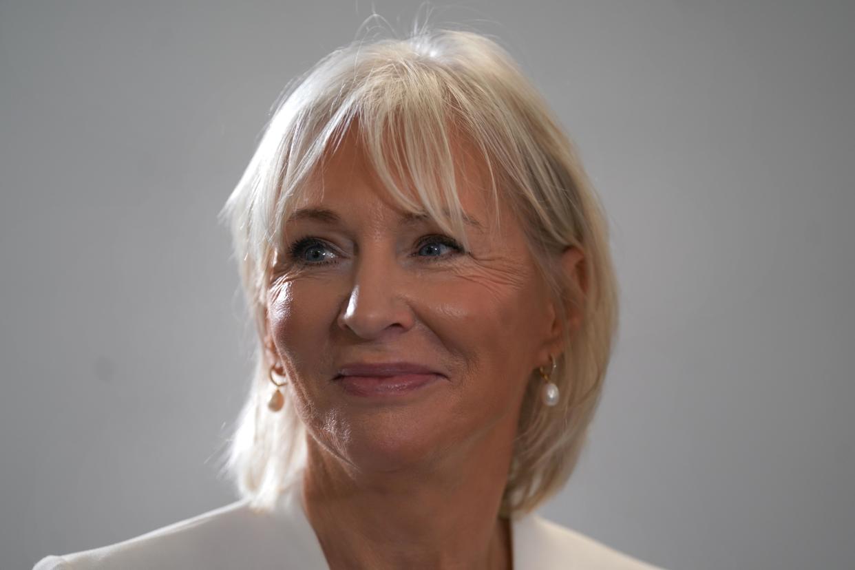 File photo dated 14/07/22 of Nadine Dorries at the launch of Liz Truss's campaign to be Conservative Party leader and Prime Minister, at King's Buildings, Smith Square, London. Ms Dorries will stand in for Piers Morgan on his TalkTV show, Uncensored, next week while the presenter is on holiday. The Tory MP and former culture secretary will guest host on Monday and Tuesday and will be joined by Emily Sheffield, former editor of the Evening Standard. Issue date: Friday October 21, 2022.