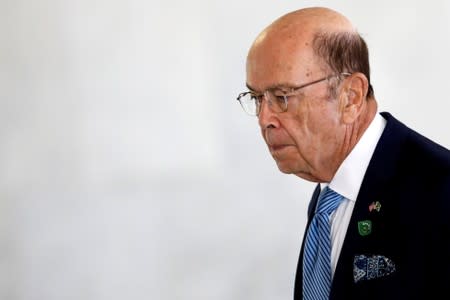 FILE PHOTO: U.S. Commerce Secretary Wilbur Ross arrives to a meeting at the Planato Palace in Brasilia